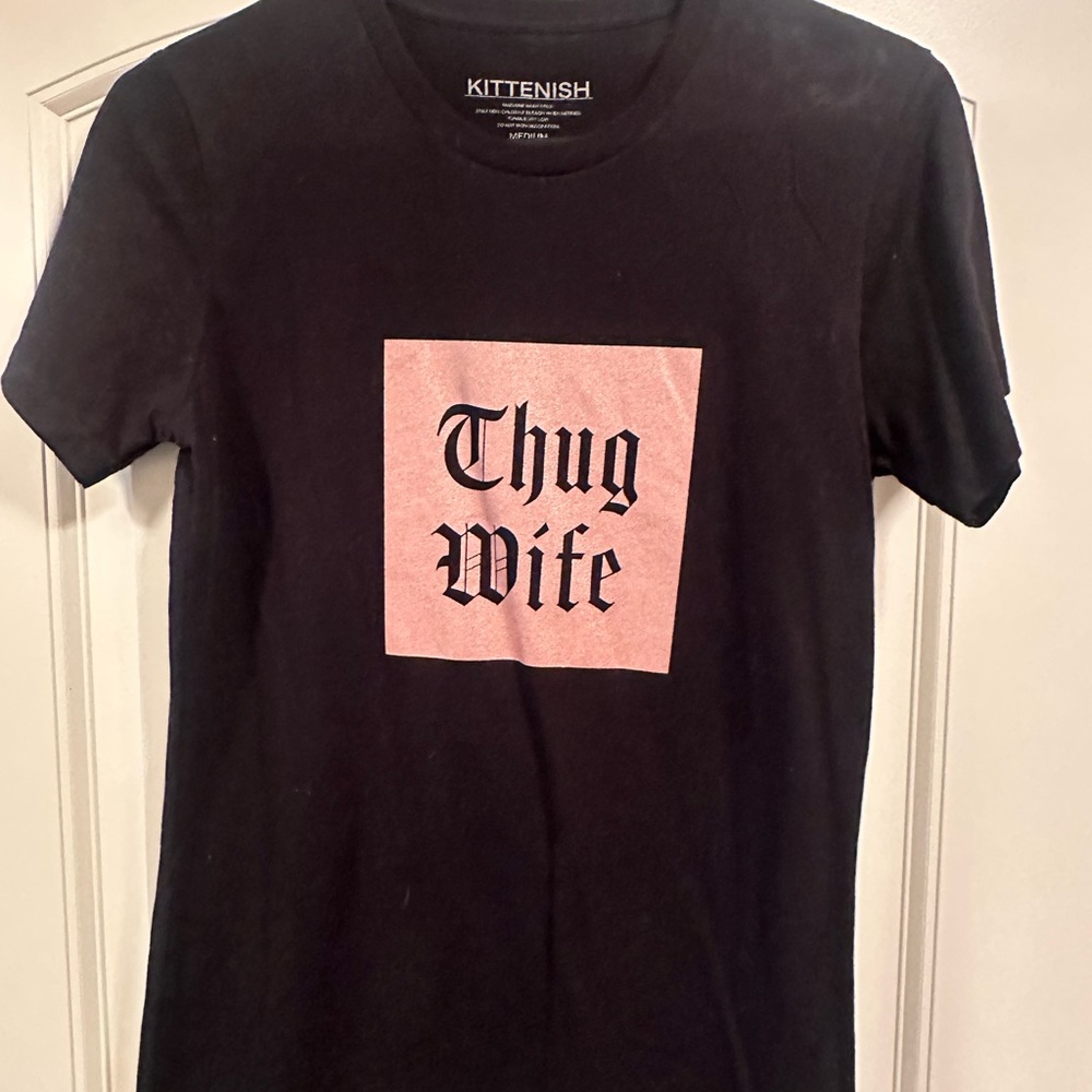 Kittenish Black 'Thug Wife' T-Shirt
